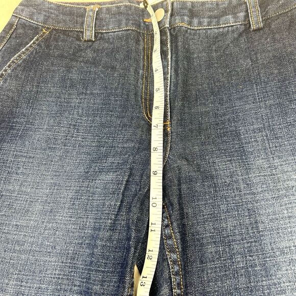 Isaac Mizrahi Womens jeans Size 8 Blue Wide Leg High Rise Denim Jeans - Picture 11 of 16
